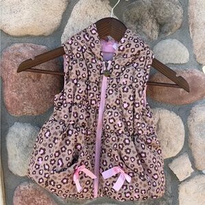 Kids Headquarters Pink and Brown Leopard Vest